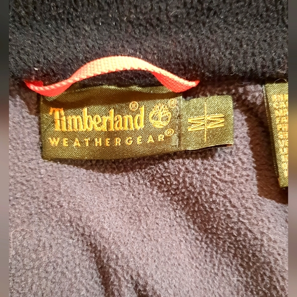 Timberland Black Fleece Zip-Up Lightweight Jacket size Medium - Picture 4 of 12